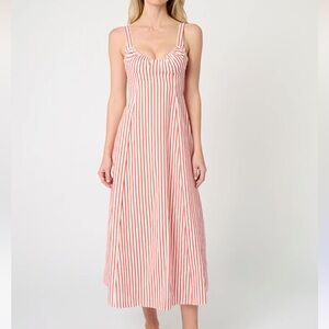 WeWoreWhat Ruched Cup Midi Dress
